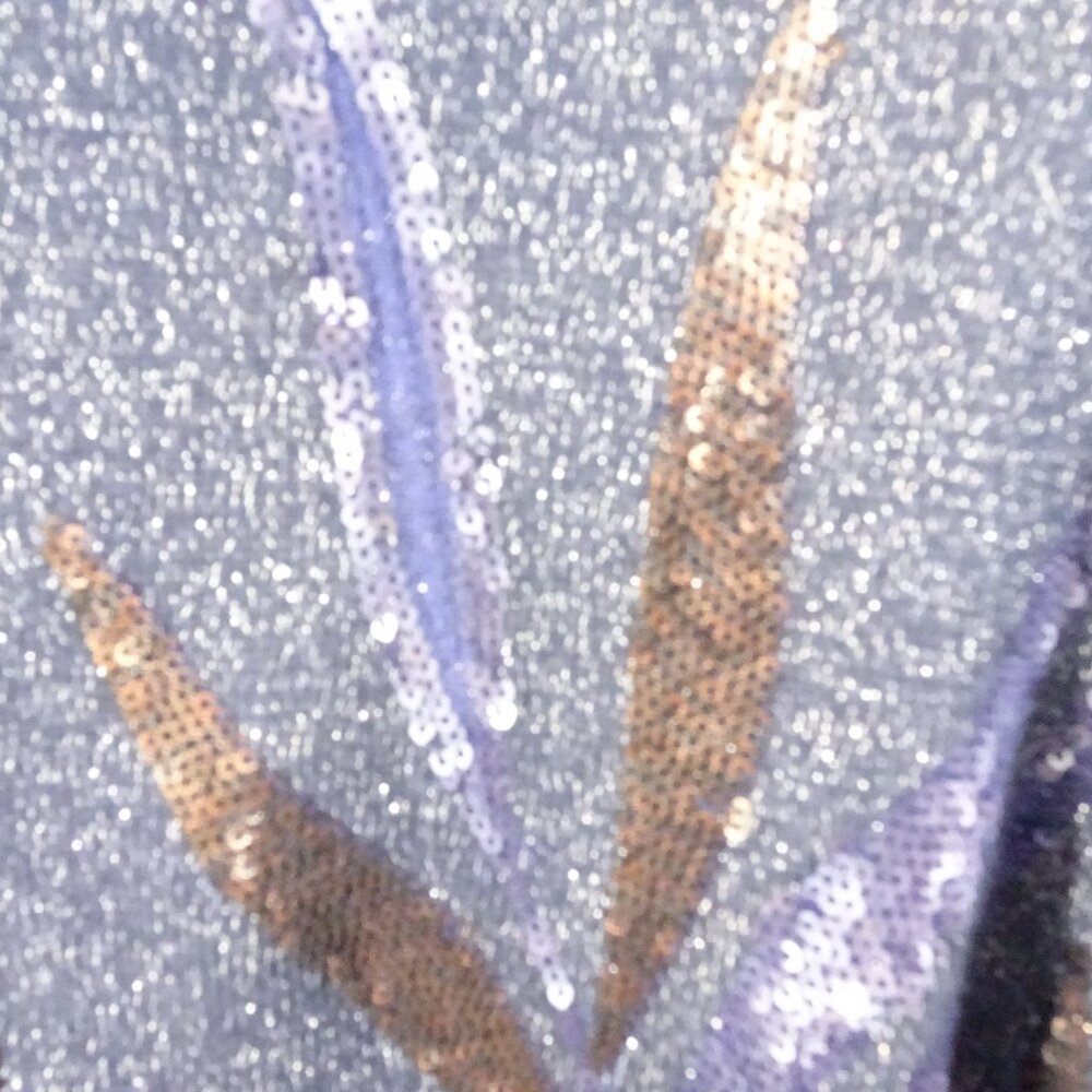 Blink Blue Sequin Turtleneck Sweater Size 3x Soft… - image 6